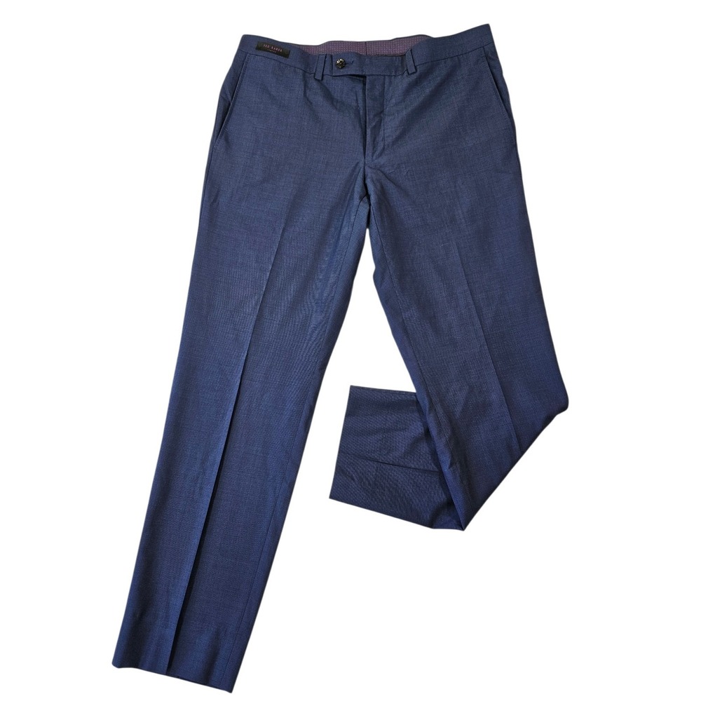 Ted Baker London Jefferson Pants Mens 36R Blue 100% Wool Dress Trousers Canada